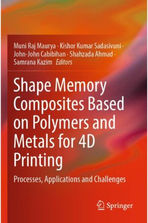Capa do livro Shape Memory Composites Based on Polymers and Metals for 4D Printing: Processes, Applications and Challenges. Compósitos memória forma impressão 4D polímeros metais
