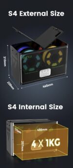 Caixa Secadora de Filamentos Sunlu S4 com Aquecimento Rápido e com Controle Inteligente de Umidade - Imagem 4